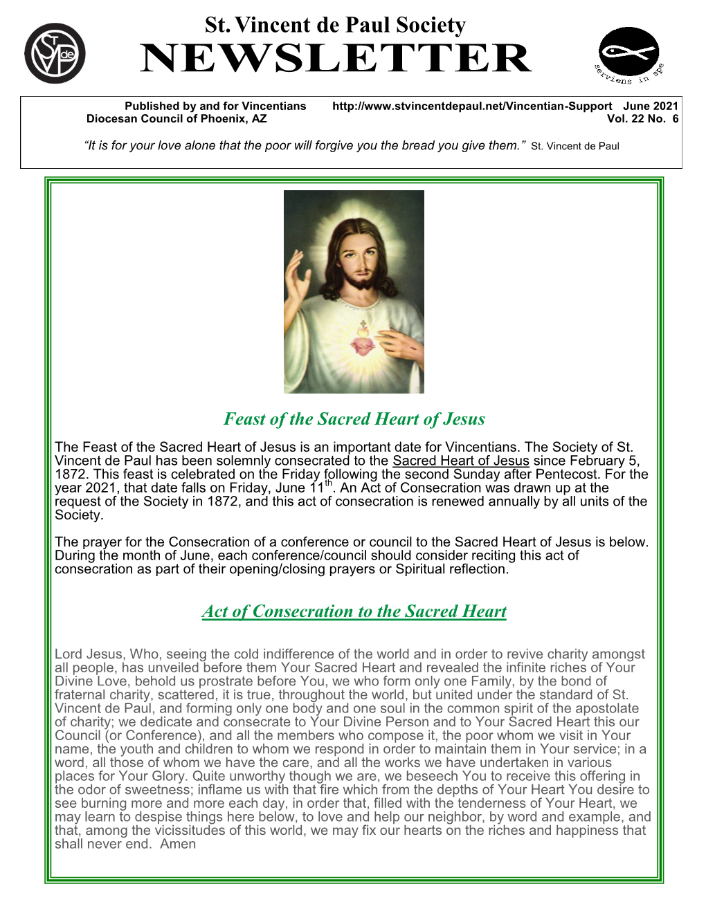 June 2021 Diocesan Council of Phoenix, AZ Vol
