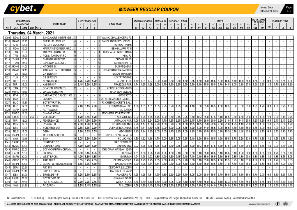 Midweek Regular Coupon 01/03/2021 10:33 1 / 2