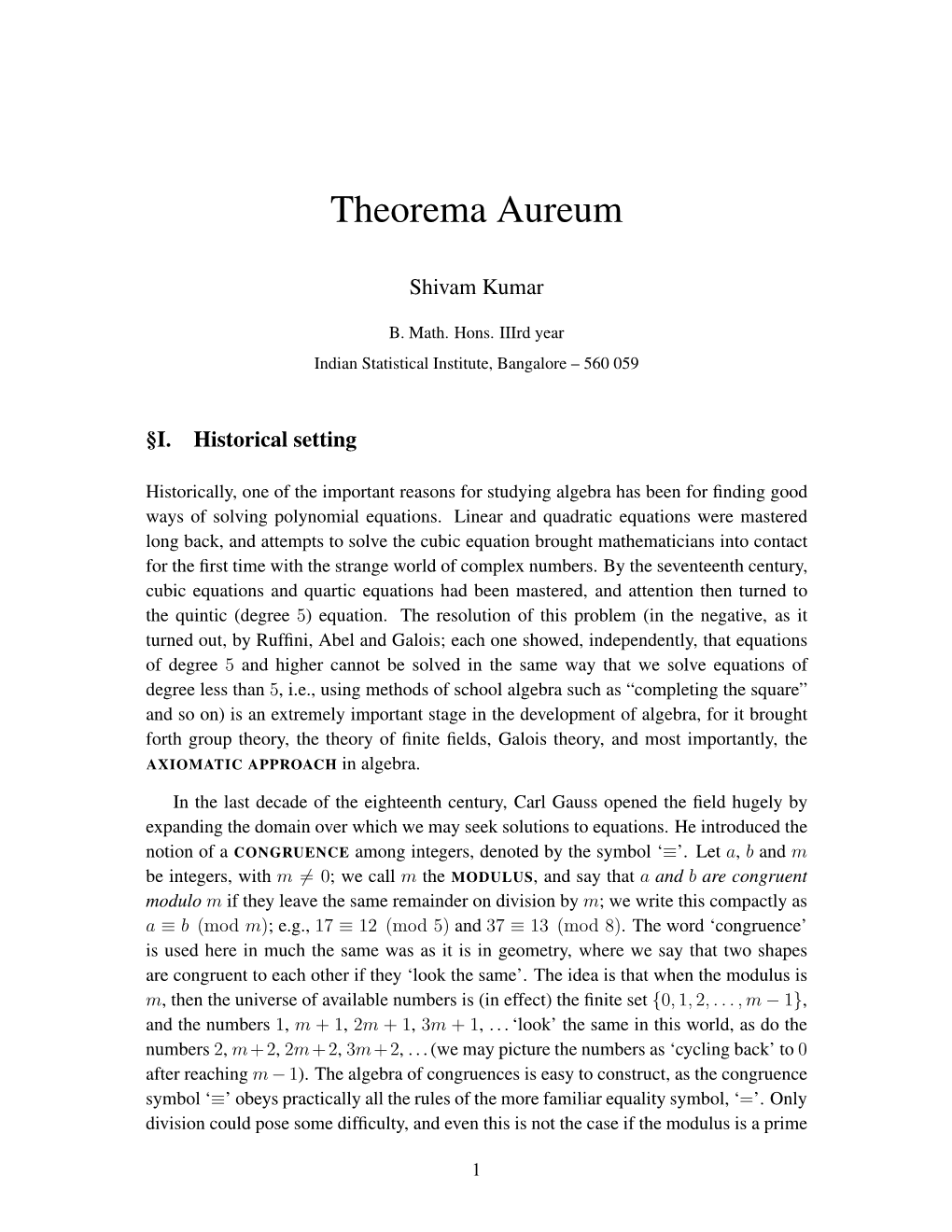 Theorema Aureum