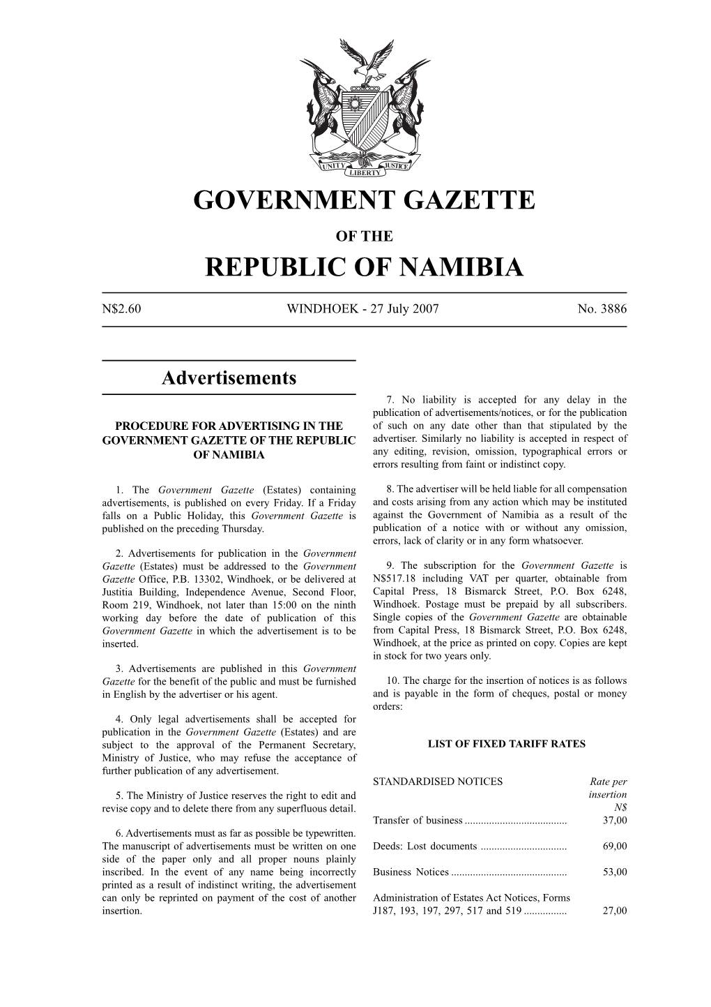 Republic of Namibia