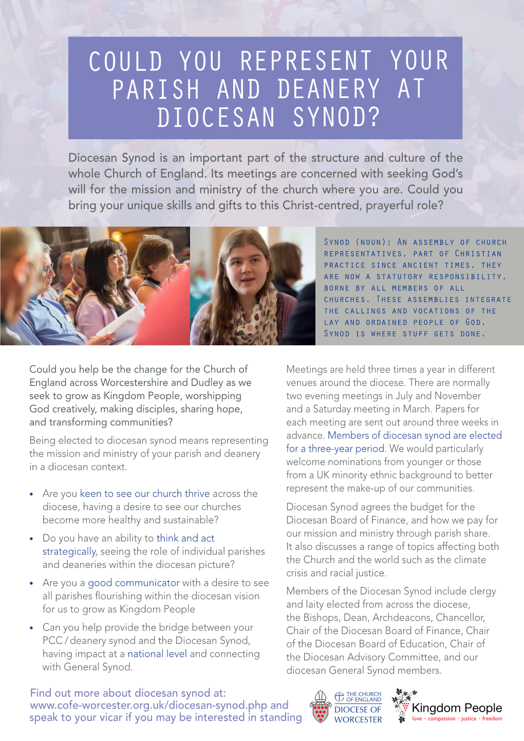 Could You Represent Your Parish and Deanery at Diocesan Synod?