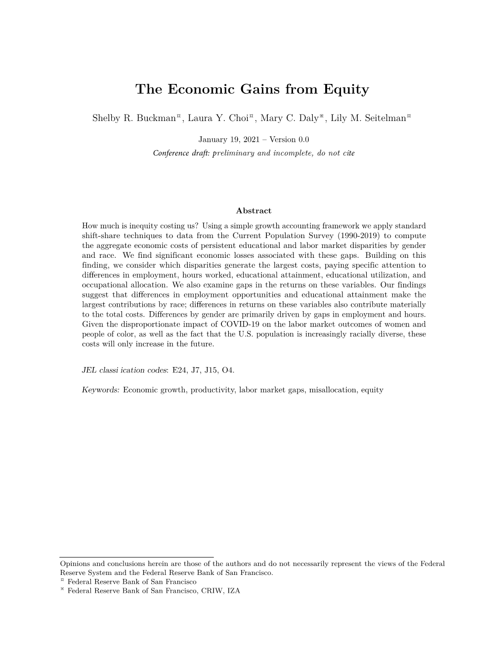 The Economic Gains from Equity