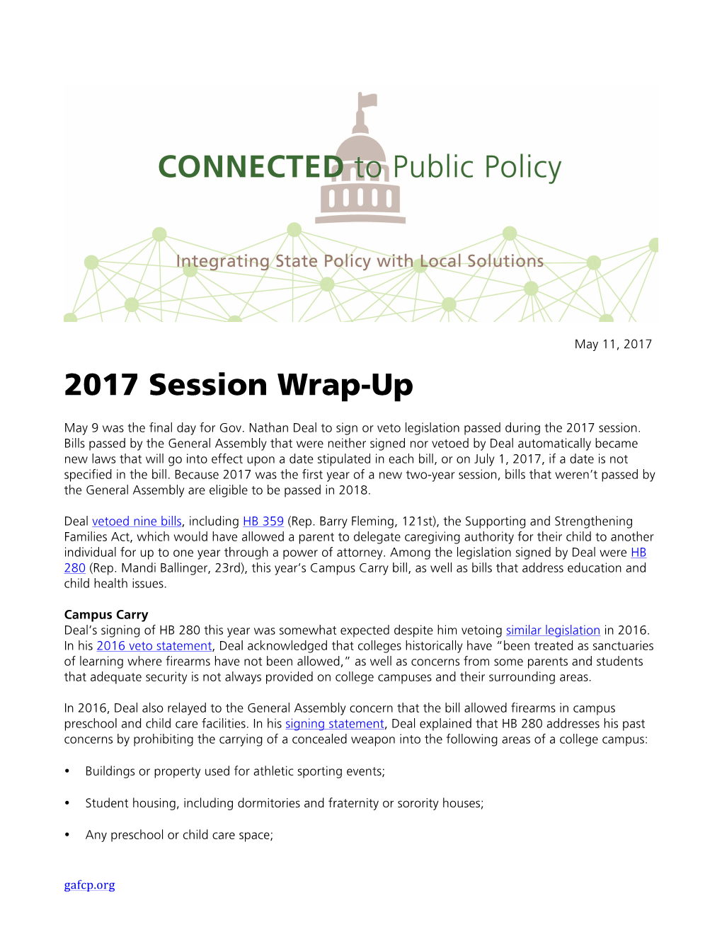 2017 Session Wrap-Up