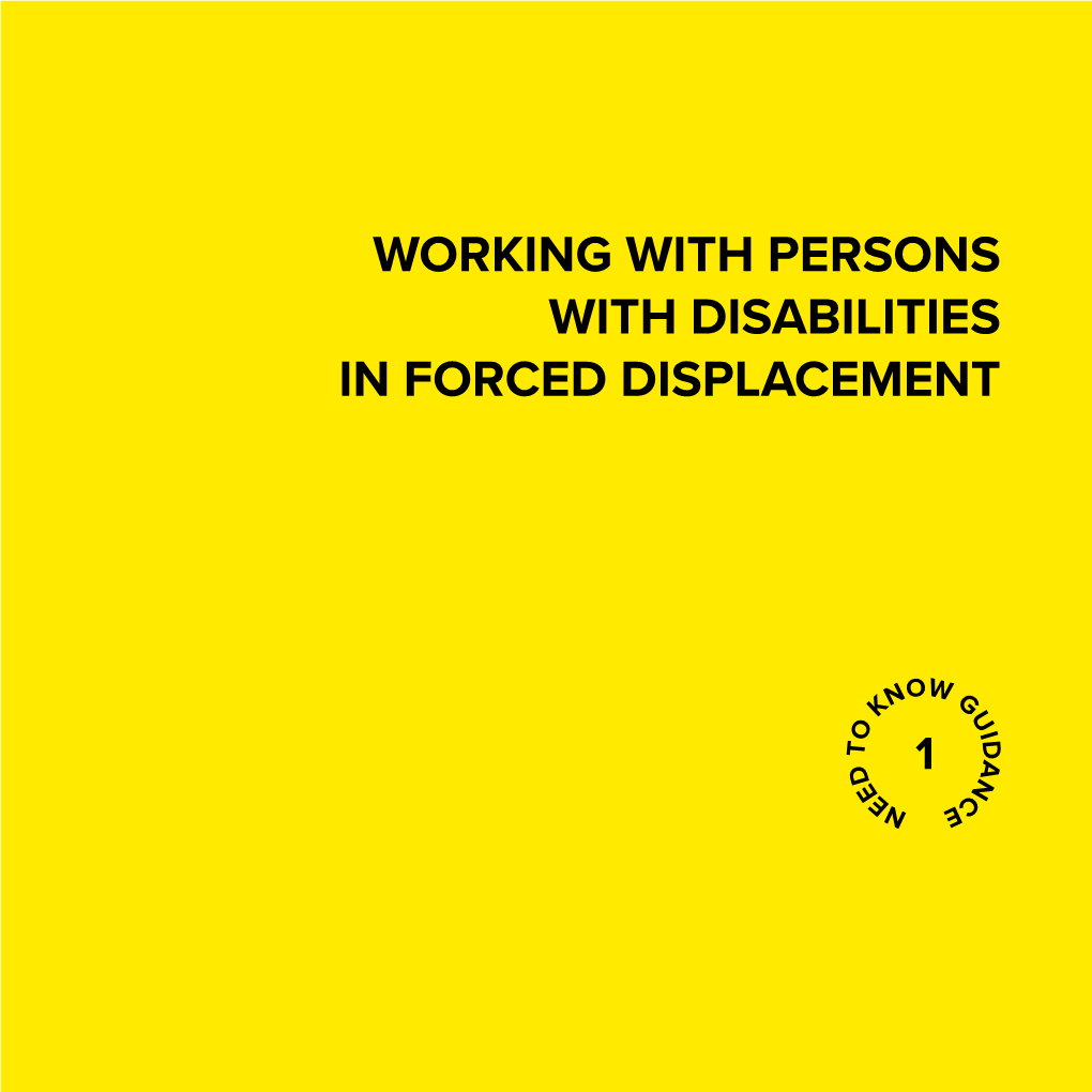 Working with Persons with Disabilities in Forced