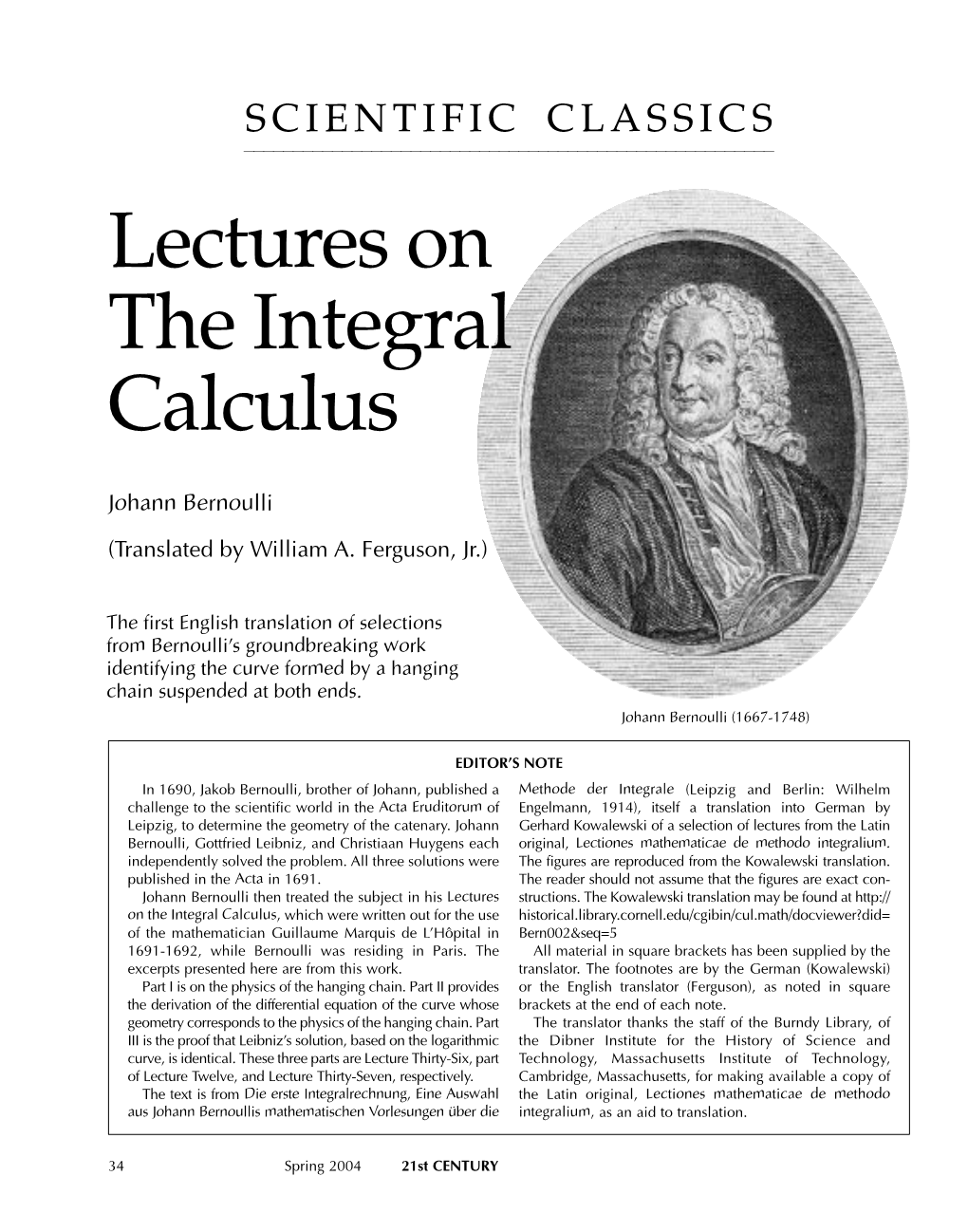 Lectures on the Integral Calculus