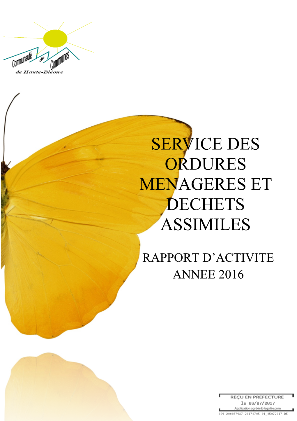 04 Annexe 1 Bilan Déchets Ménagers 2016 Haute Bléone