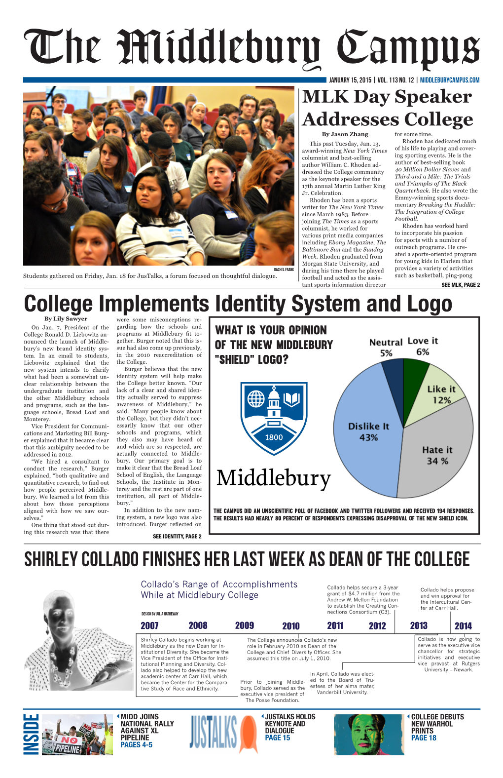College Implements Identity System and Logo by Lily Sawyer Were Some Misconceptions Re- on Jan