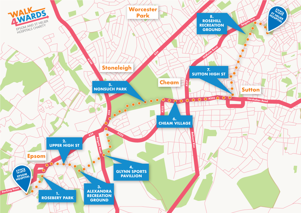 Epsom Stoneleigh Worcester Park Cheam Sutton