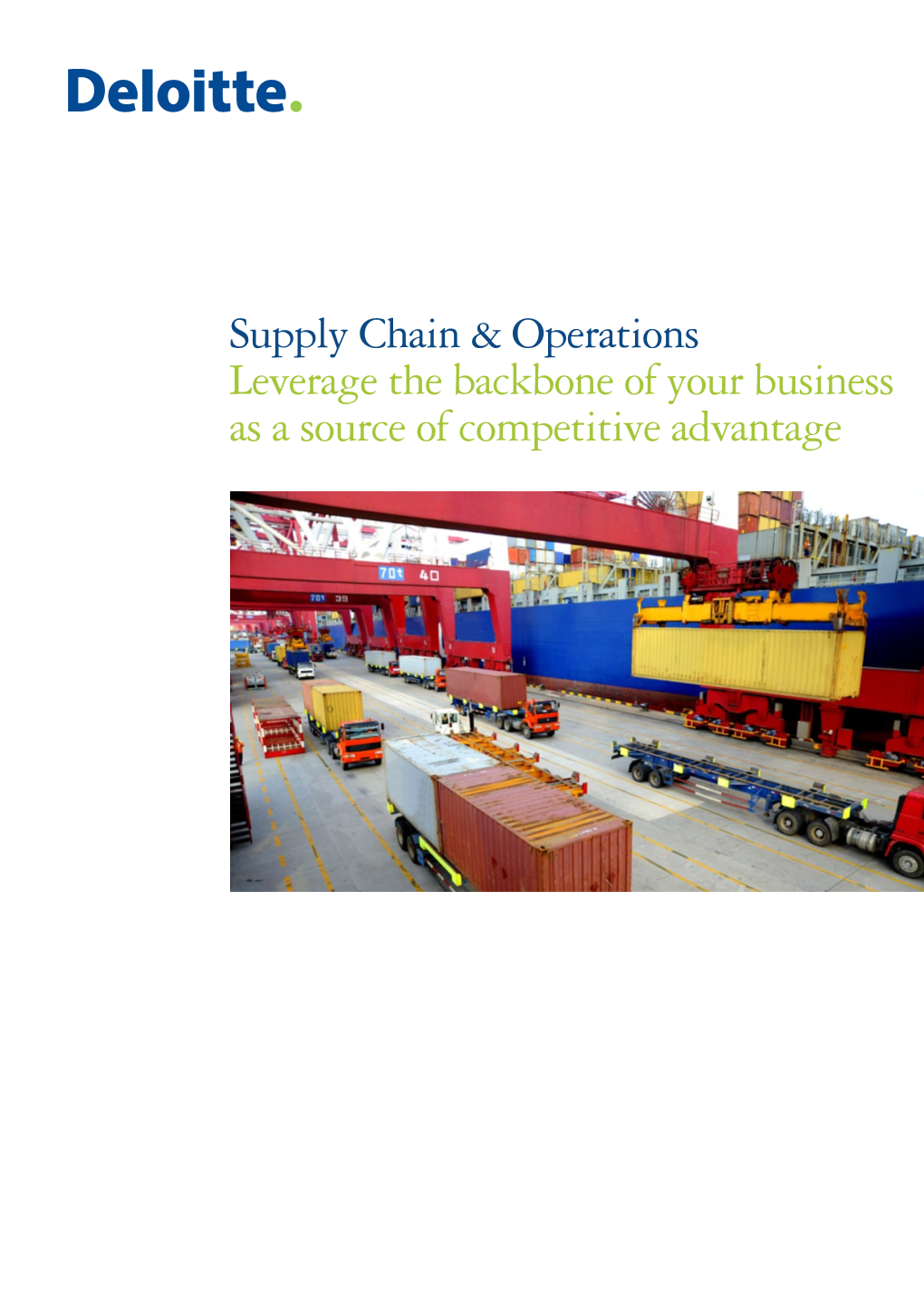 Supply Chain & Operations Leverage the Backbone of Your