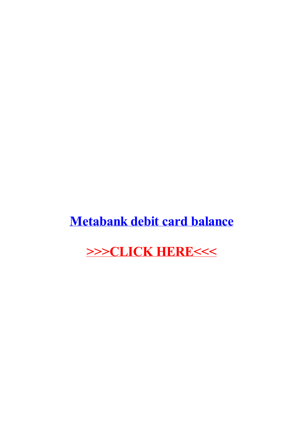 Metabank Debit Card Balance