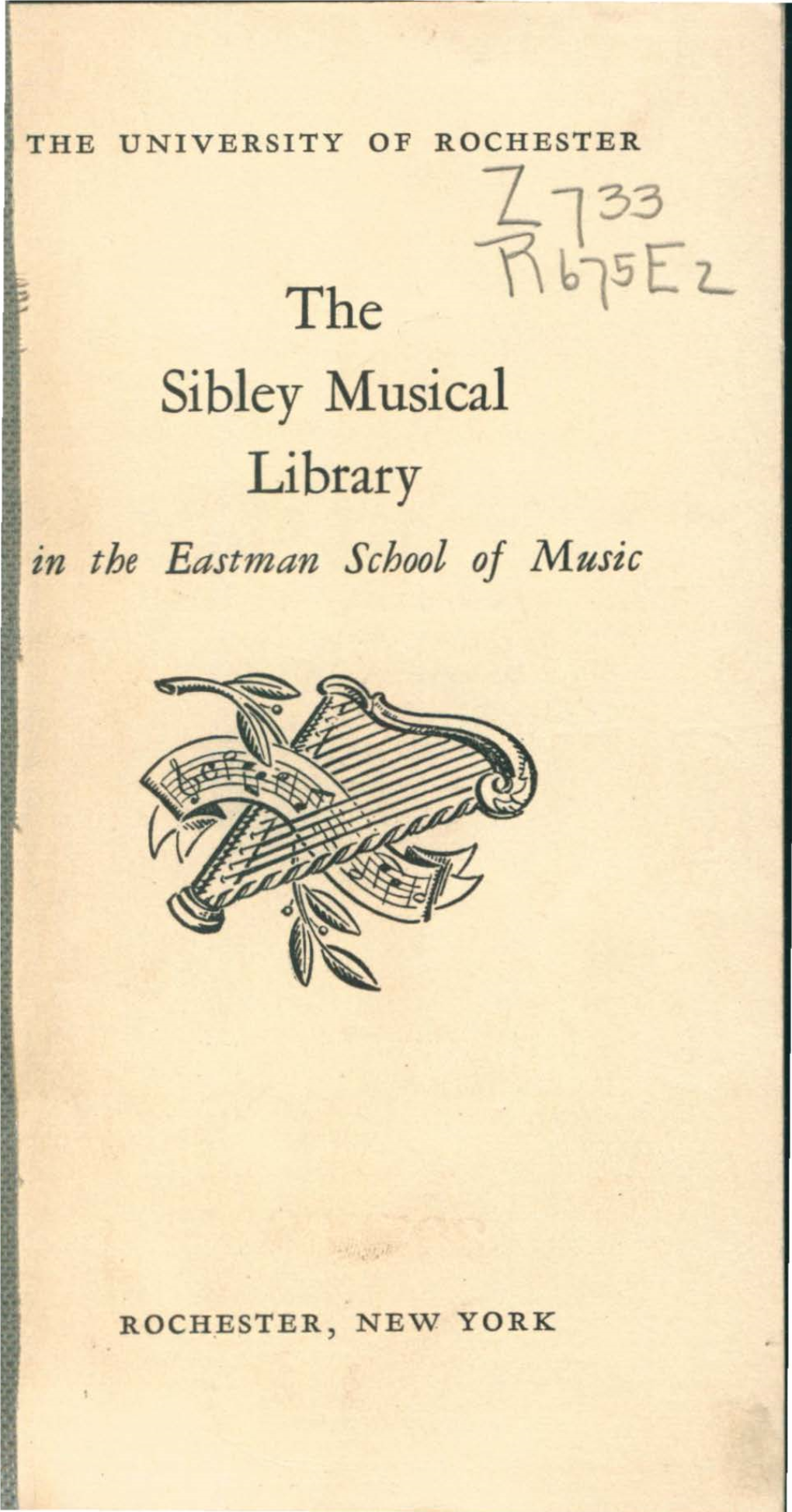 The Sibley Musical Library in the Eastman School of Music