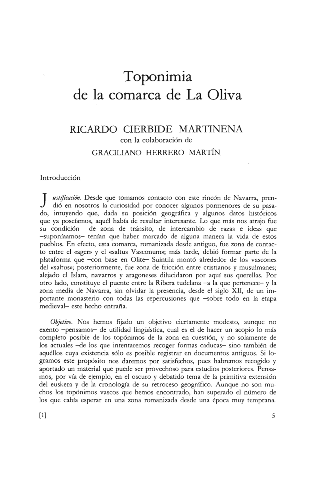 Toponimia De La Comarca De La Oliva (1)