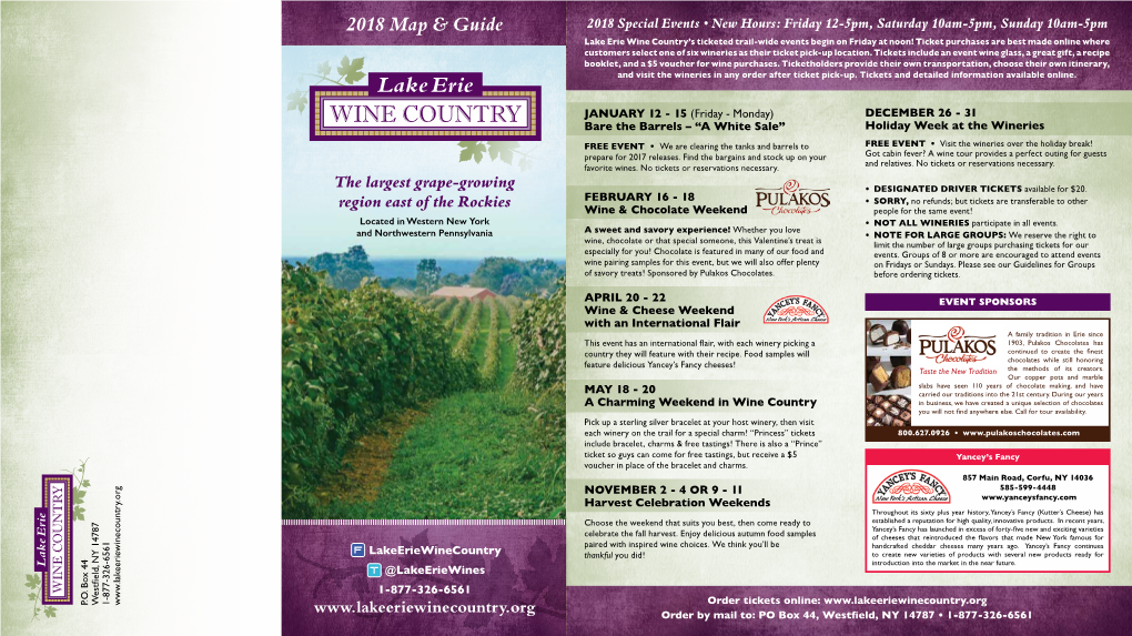 Lake Erie Wine Country Brochure