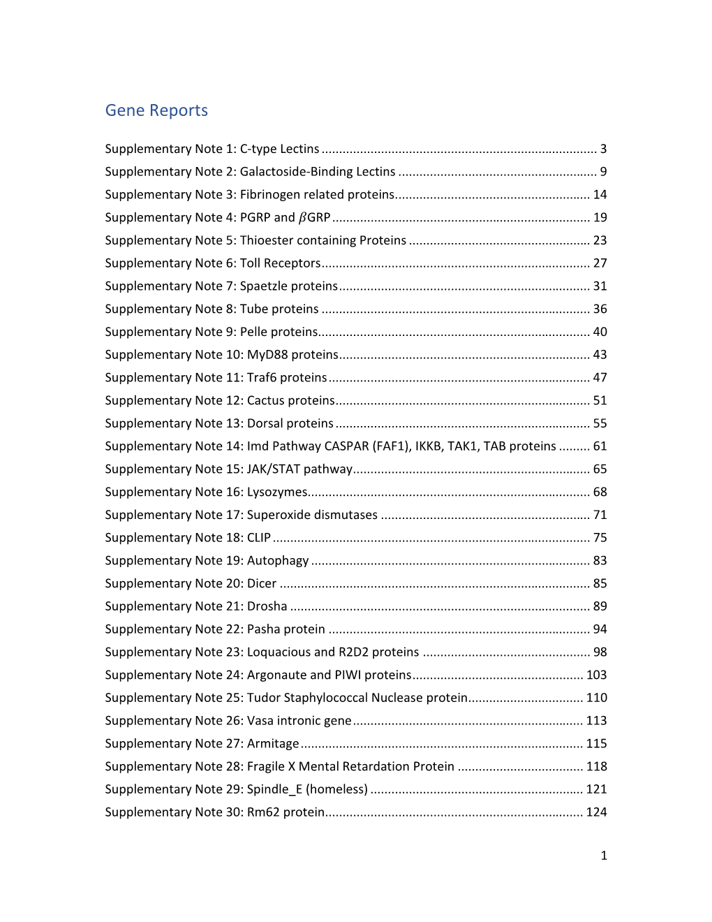 Supplementary Notes