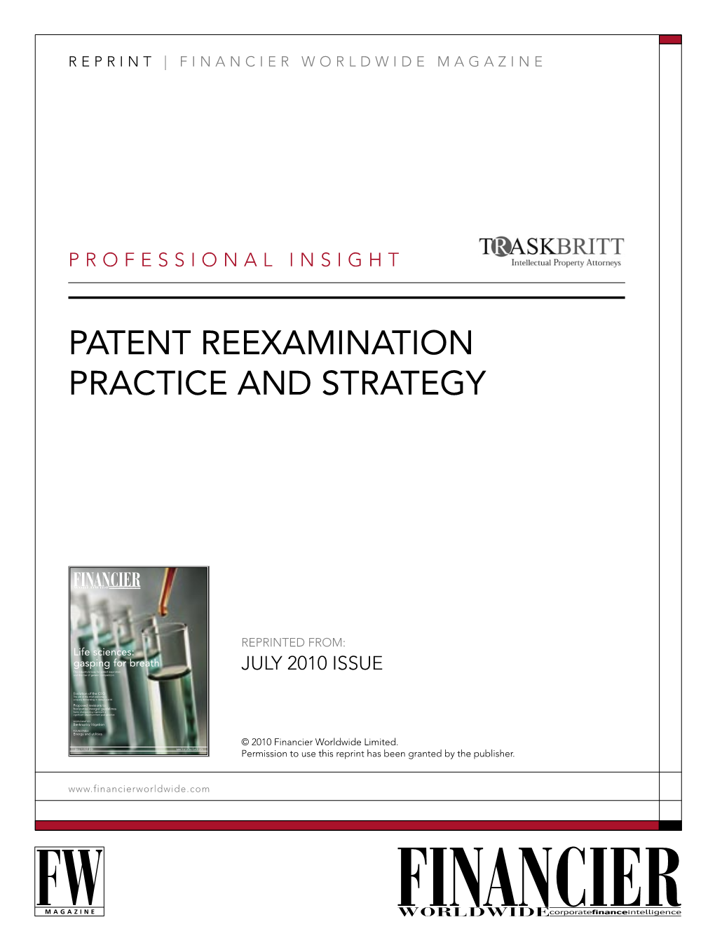 Patent Reexamination Practice and Strategy