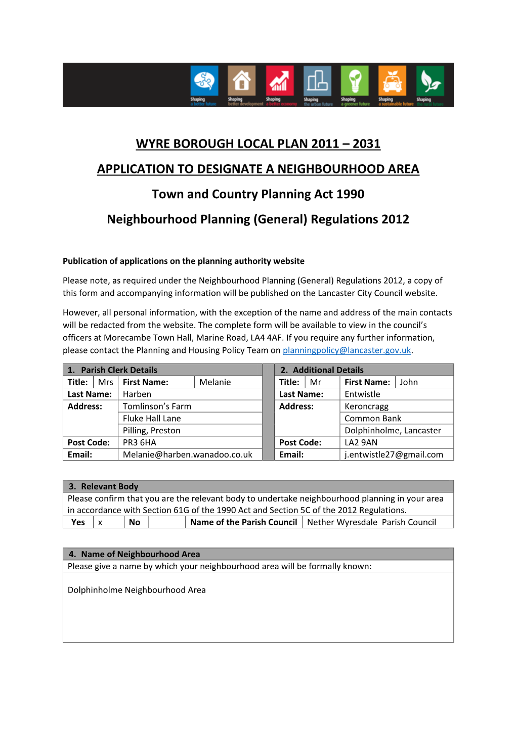 Wyre Borough Local Plan 2011