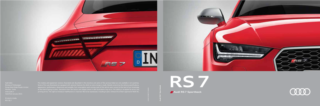 Audi RS 7 Sportback Brochure WCM