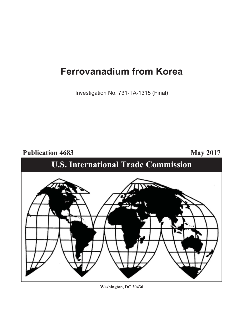 Ferrovanadium from Korea