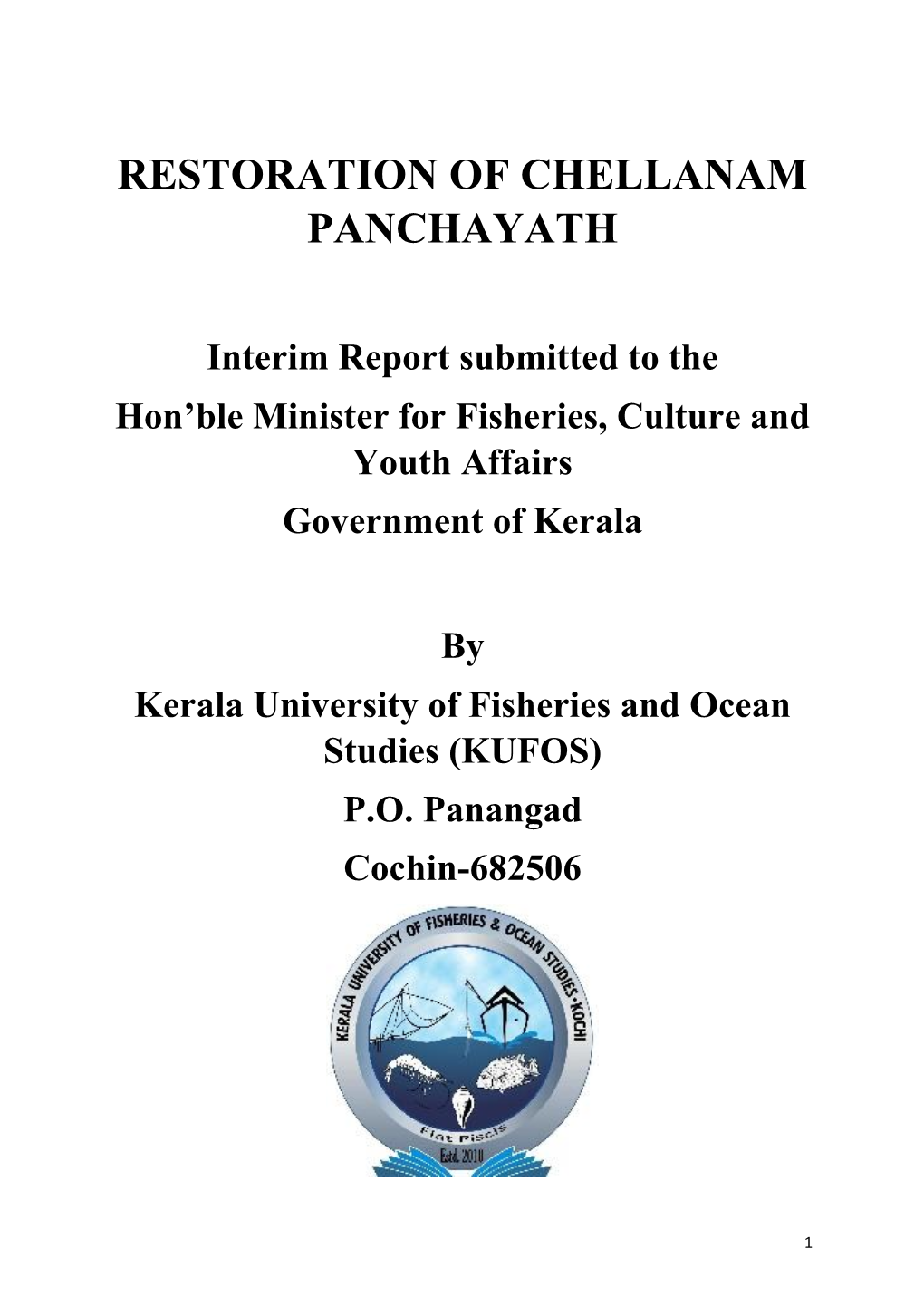 Restoration of Chellanam Panchayath