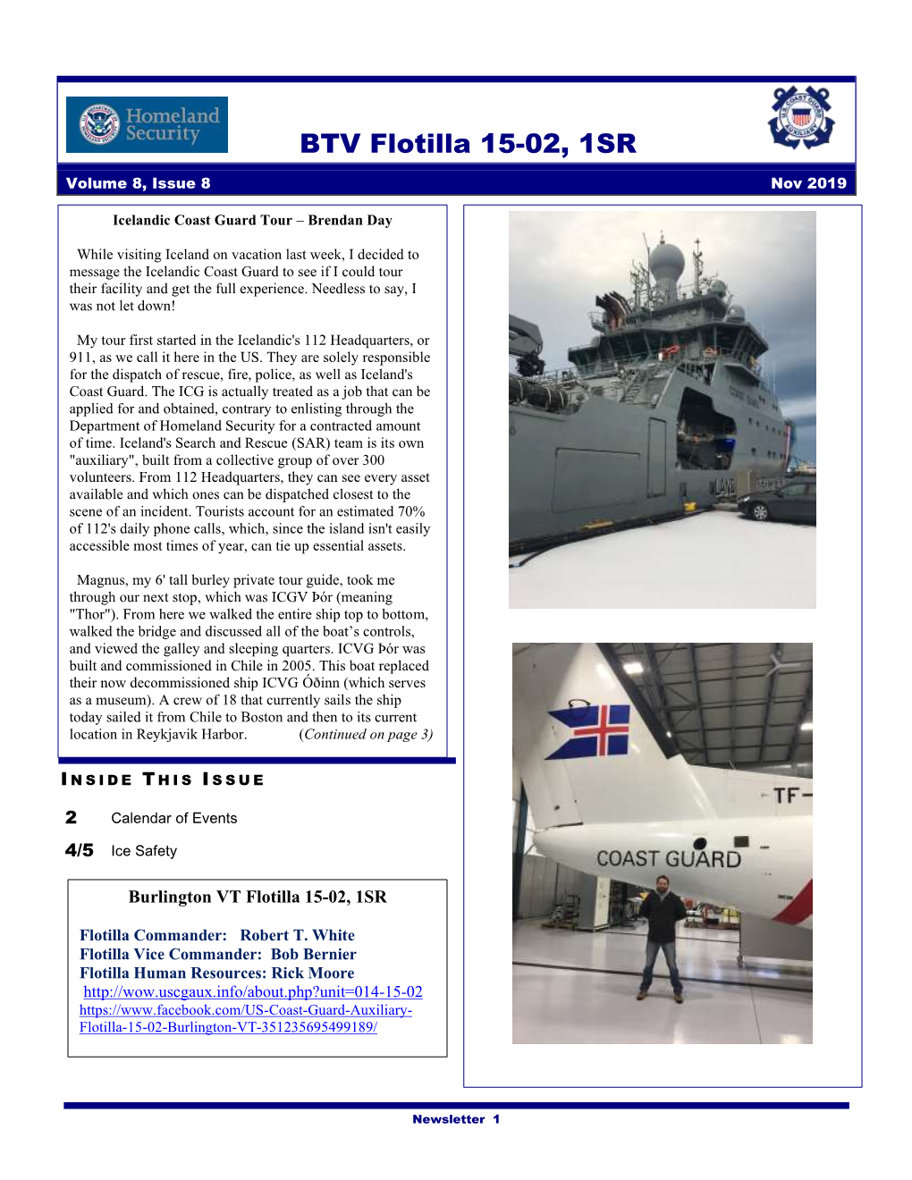 BTV Flotilla 15-02, 1SR Volume 8, Issue 8 Nov 2019