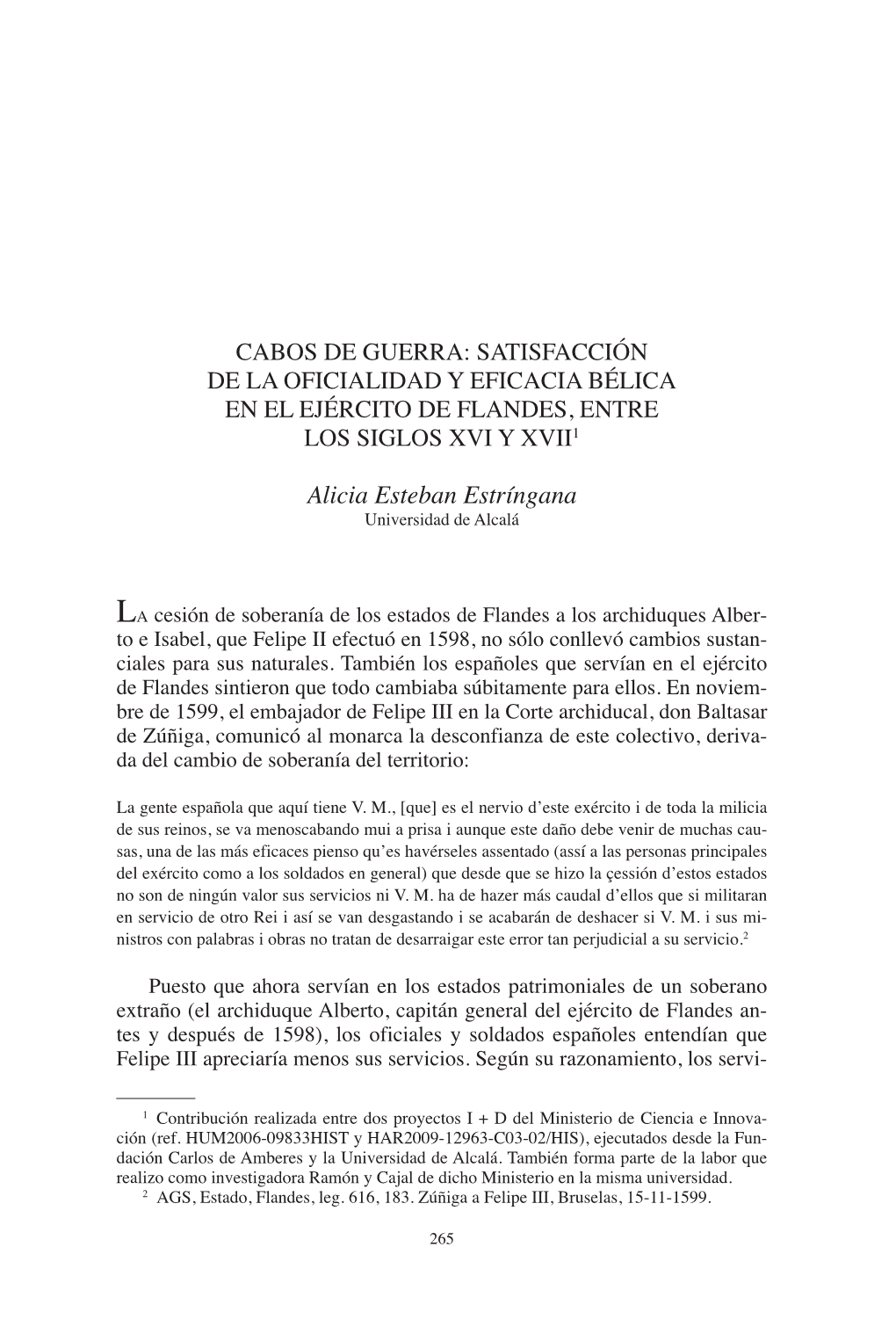 La Cesión De Soberanía De Los Estados De Flandes a Los Archiduques Alber