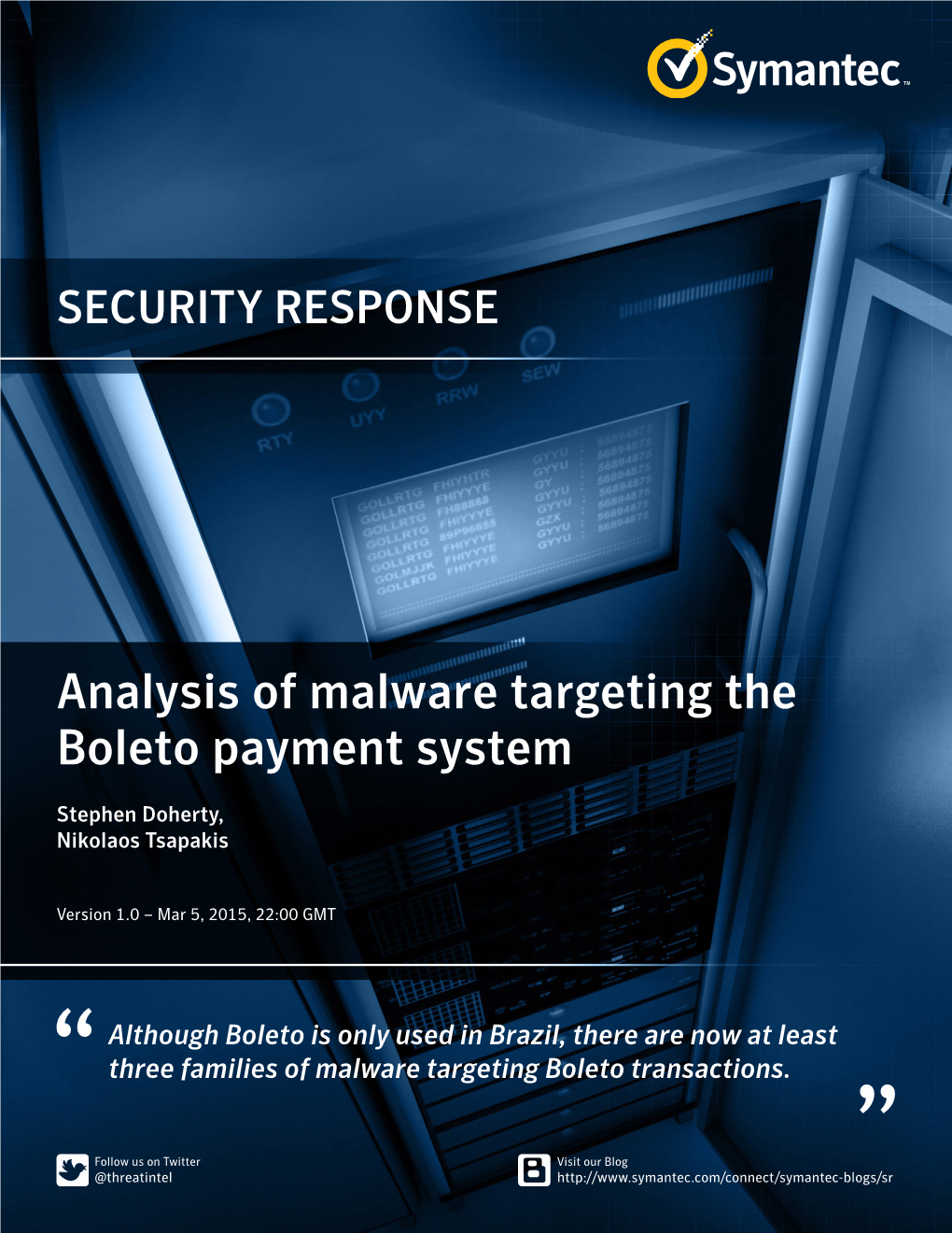 Analysis of Malware Targeting the Boleto Payment System