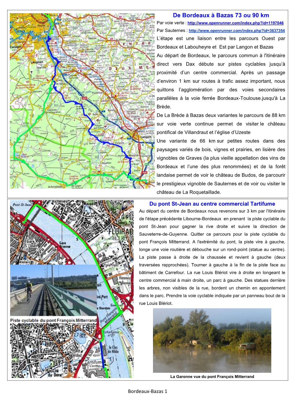 De Bordeaux À Bazas 73 Ou 90 Km