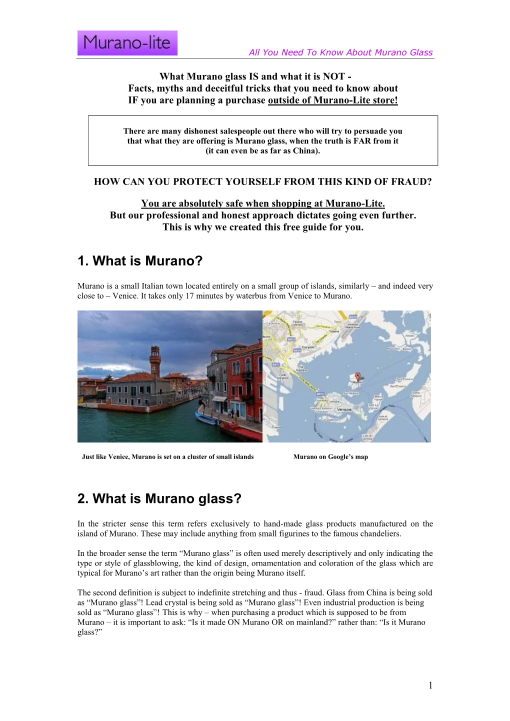 What Murano Glass IS and What It Is NOT - Facts, Myths and Deceitful Tricks That You Need to Know About IF You Are Planning a Purchase Outside of Murano-Lite Store!