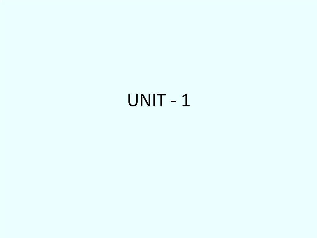 Unit - 1 Xhtml