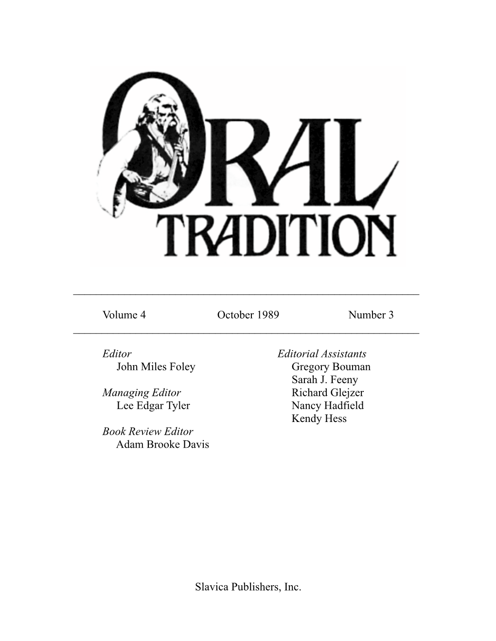 Oral Tradition