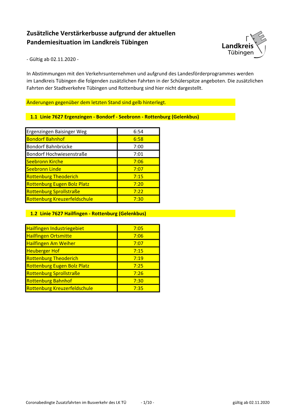 Zusätzliche Verstärkerbusse Aufgrund Der Aktuellen Pandemiesituation Im Landkreis Tübingen