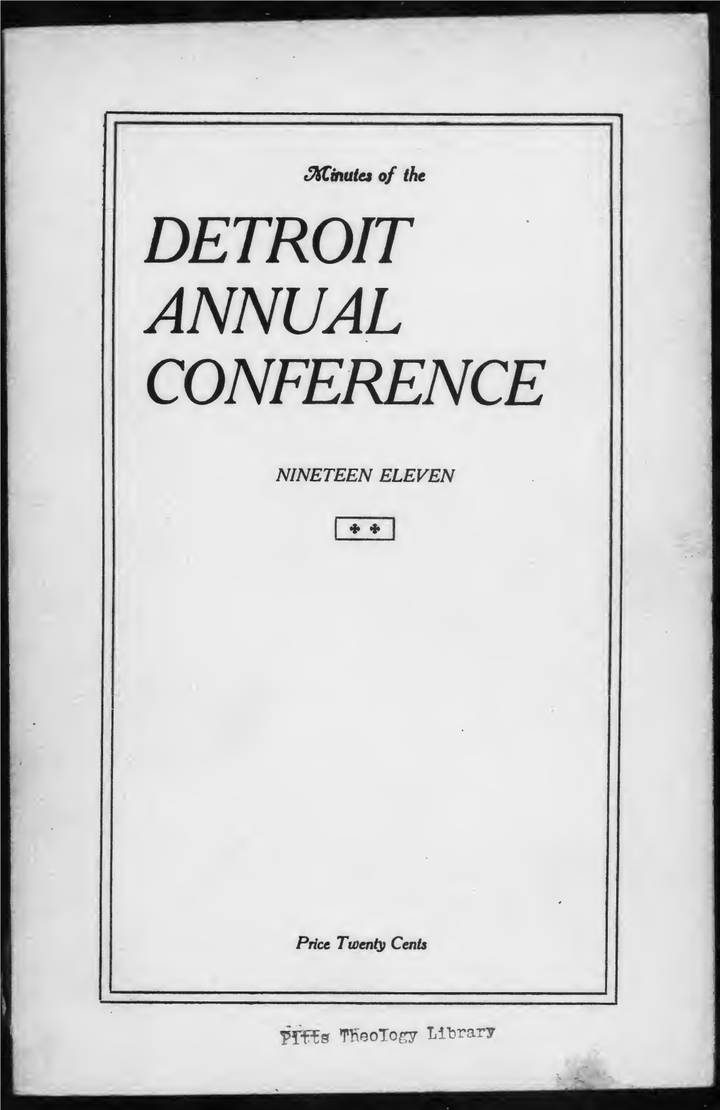 Session of the Detroit Annual Conference of the Methodist Episcopal Church