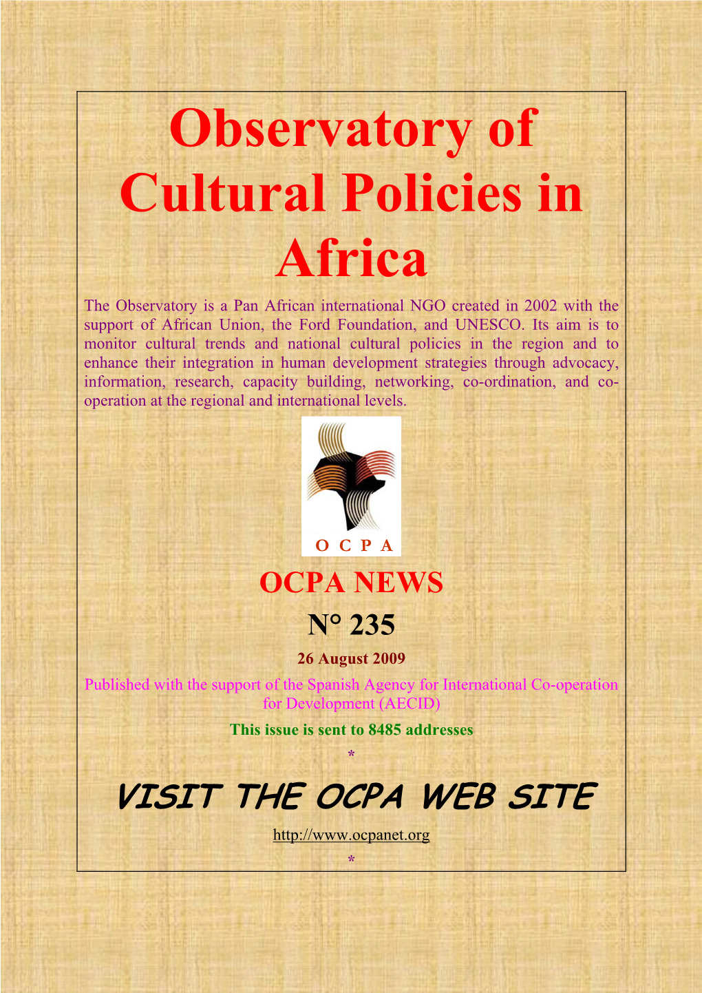 Ocpa Ocpa News N°