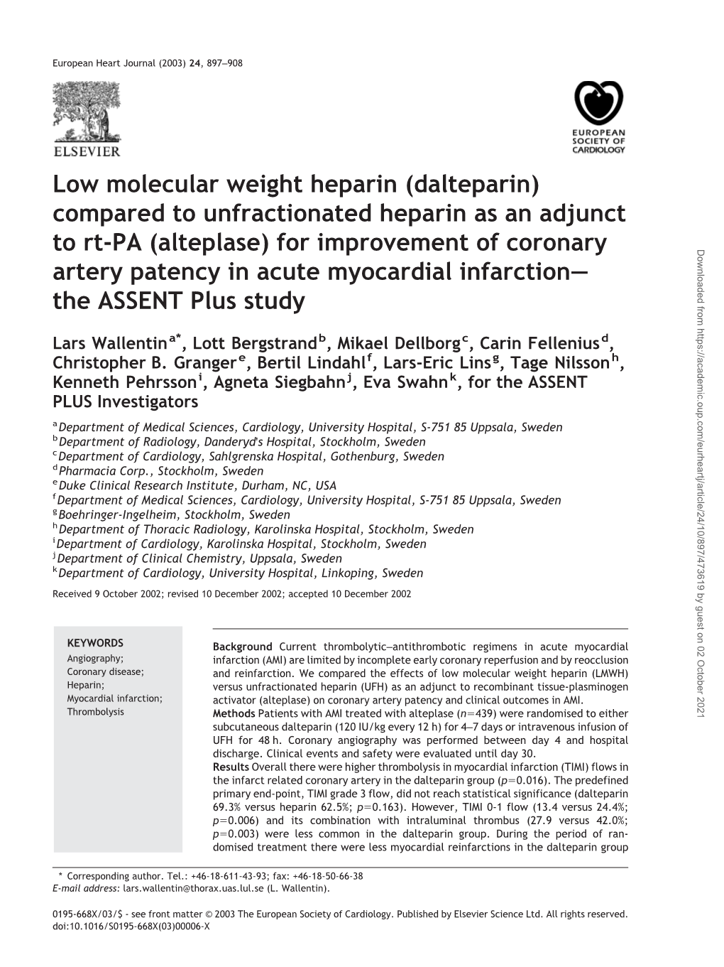 Compared to Unfractionated Heparin As an Adjunct