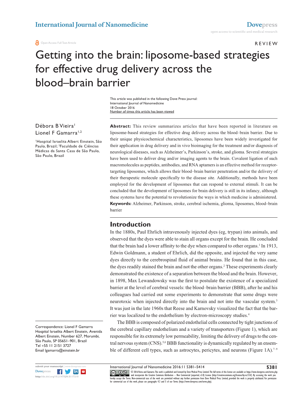 Liposome-Based Strategies for Effective Drug Delivery Across the Blood–Brain Barrier