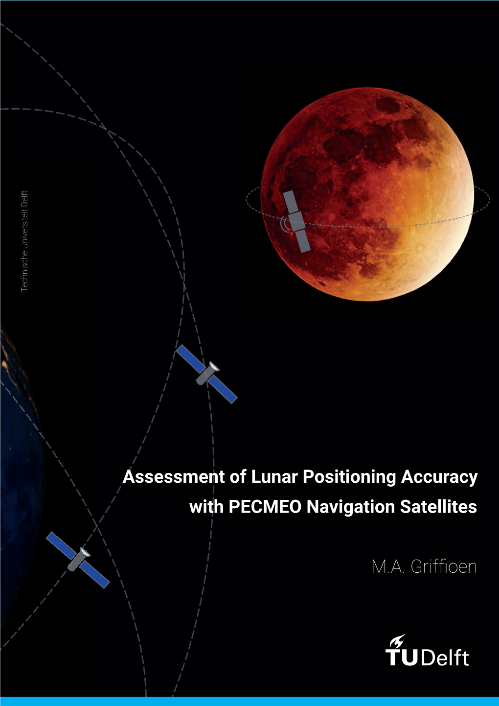 Assessment of Lunar Positioning Accuracy with PECMEO Navigation Satellites