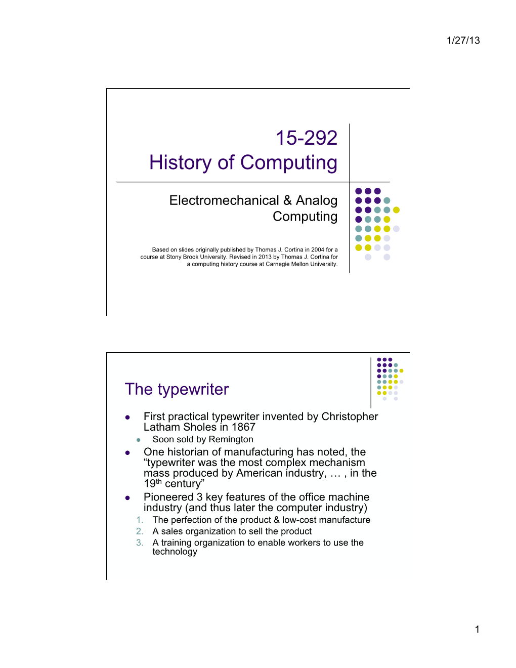 15-292 History of Computing