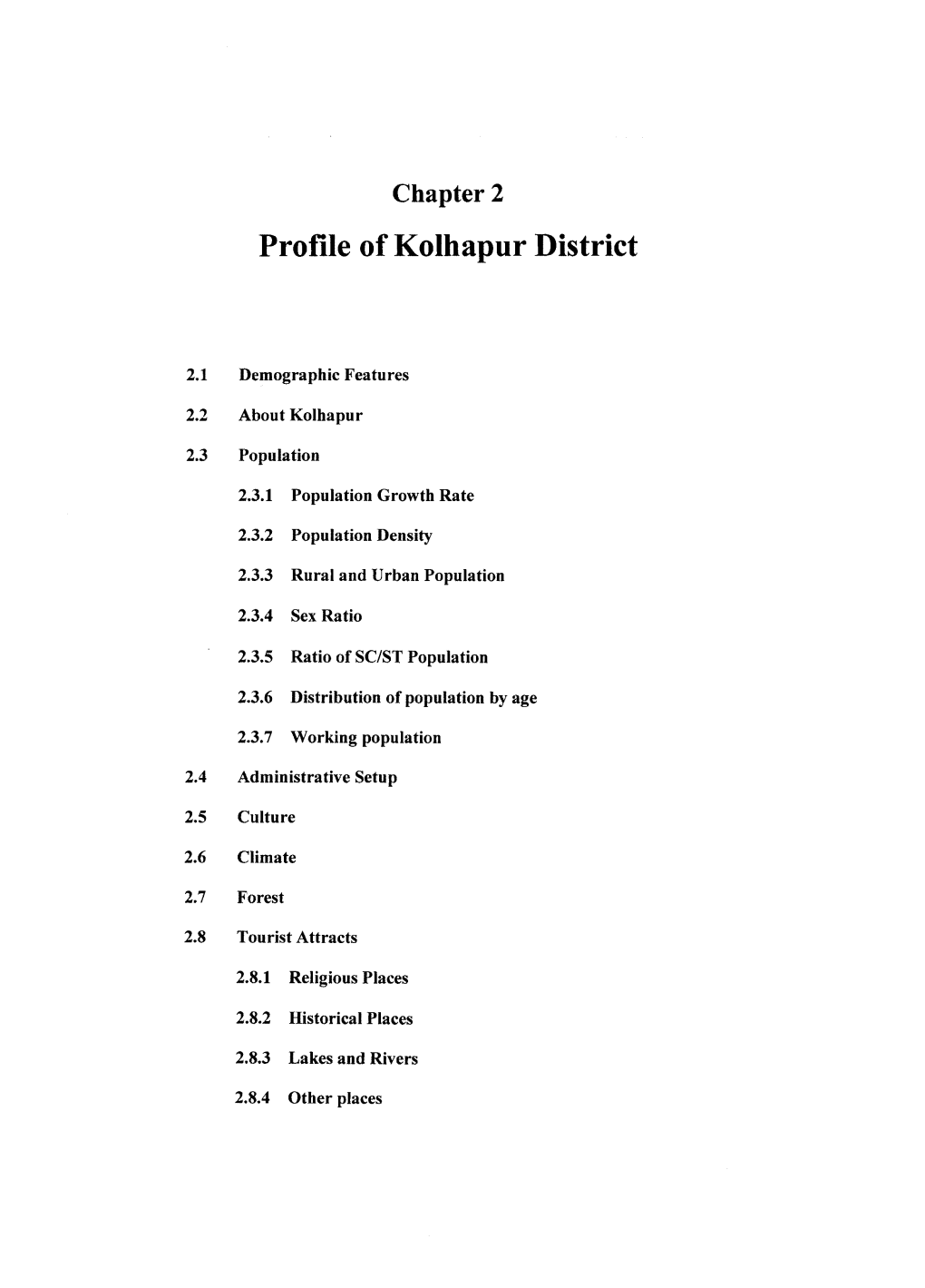 Profile of Kolhapur District