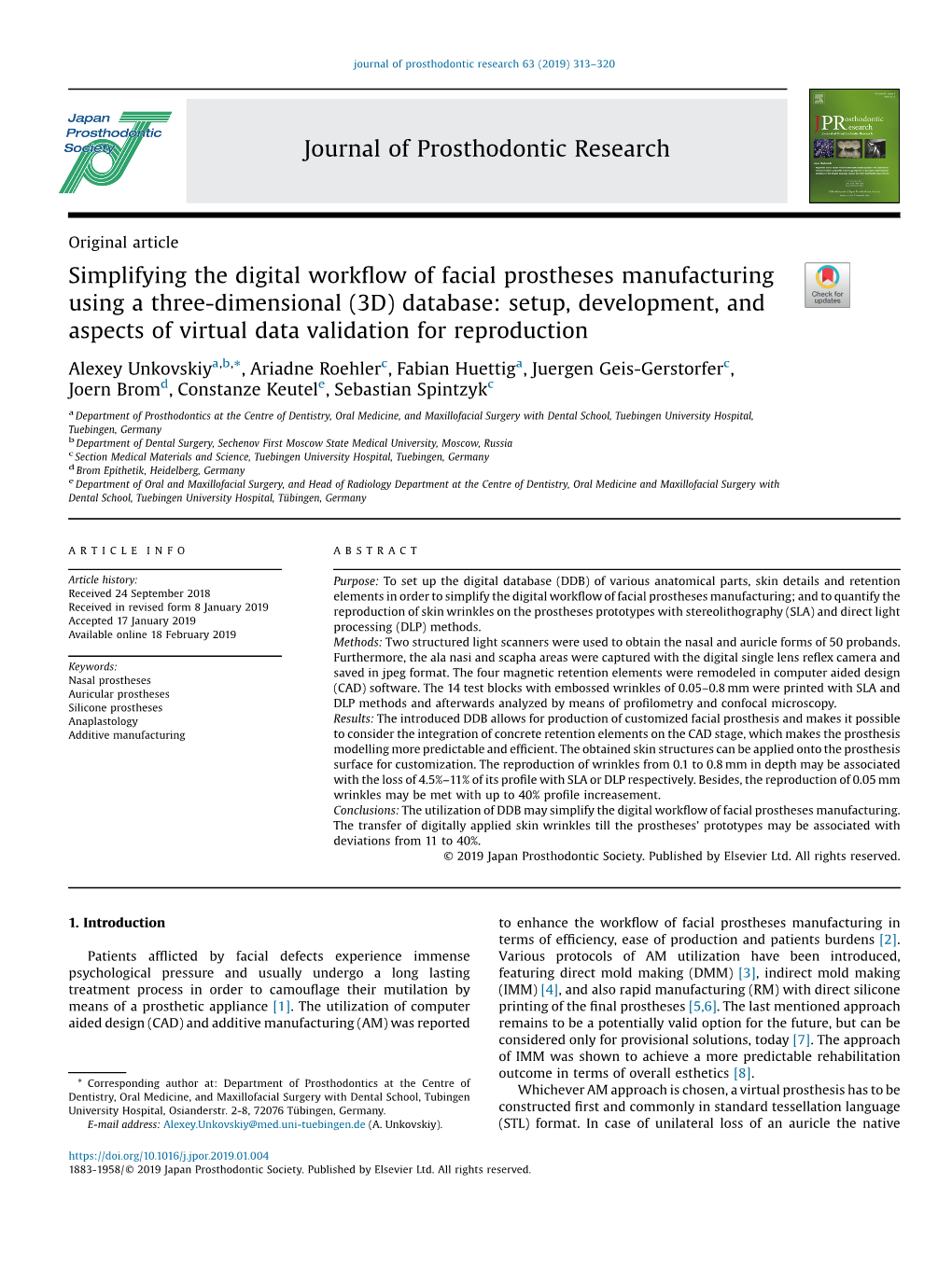 Simplifying the Digital Workflow of Facial Prostheses