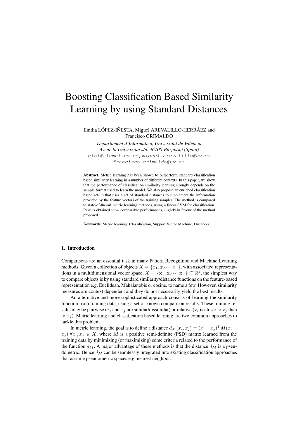 Boosting Classification Based Similarity Learning by Using