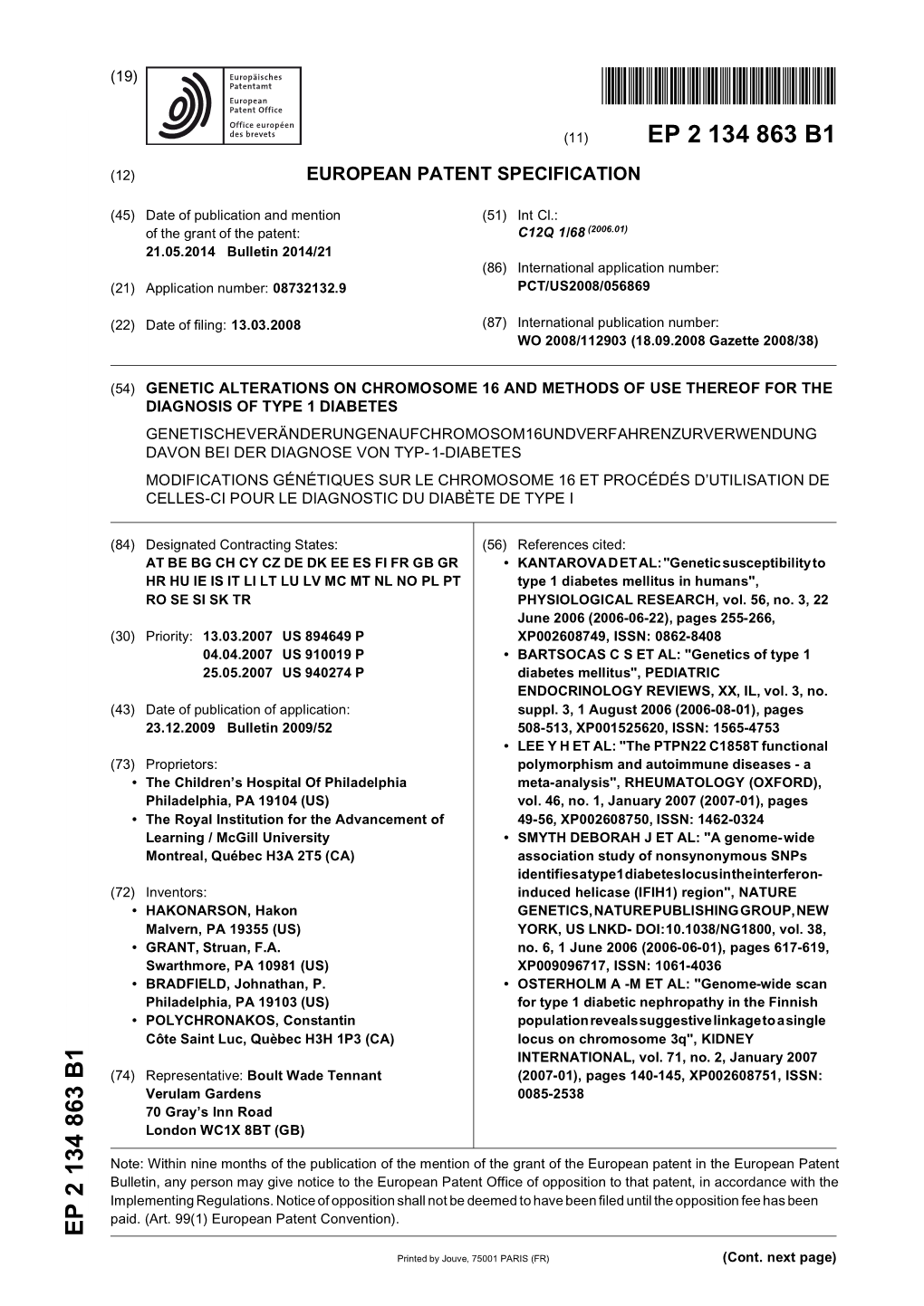 Genetic Alterations on Chromosome 16 And