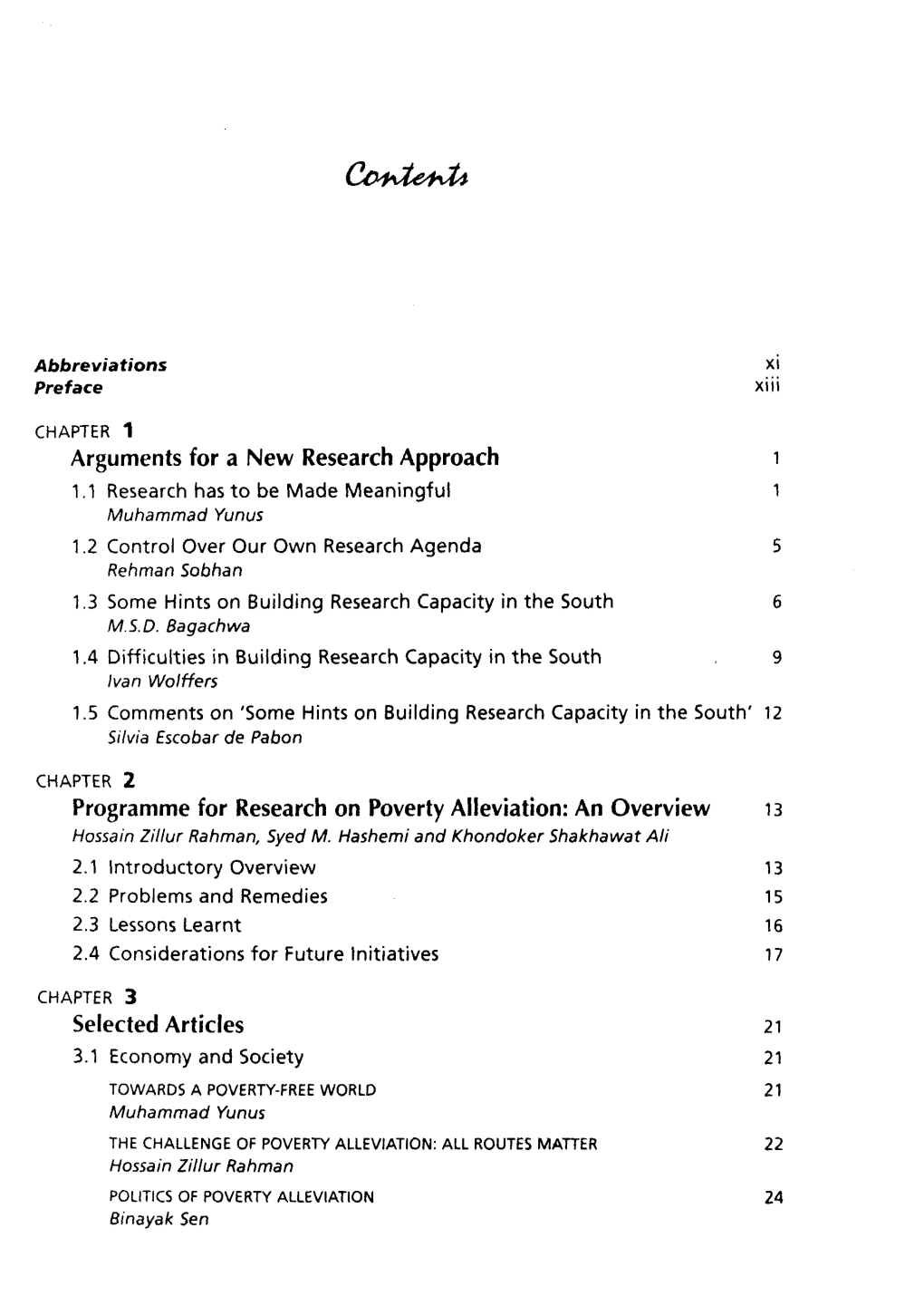 Arguments for a New Research Approach 1