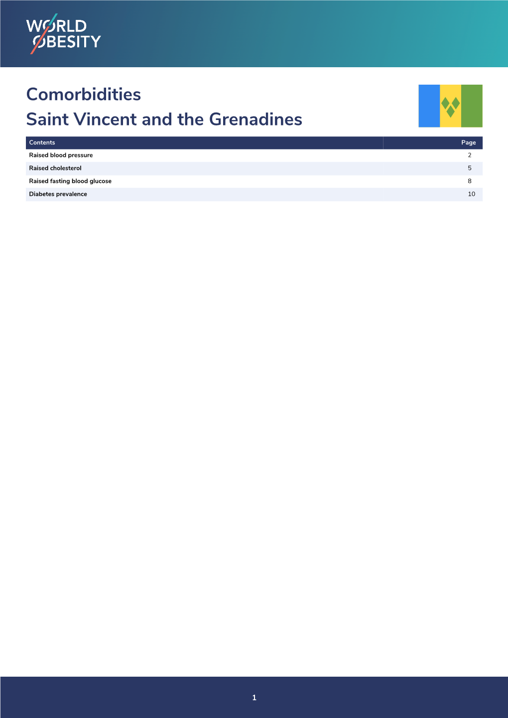 Comorbidities: Saint Vincent and the Grenadines