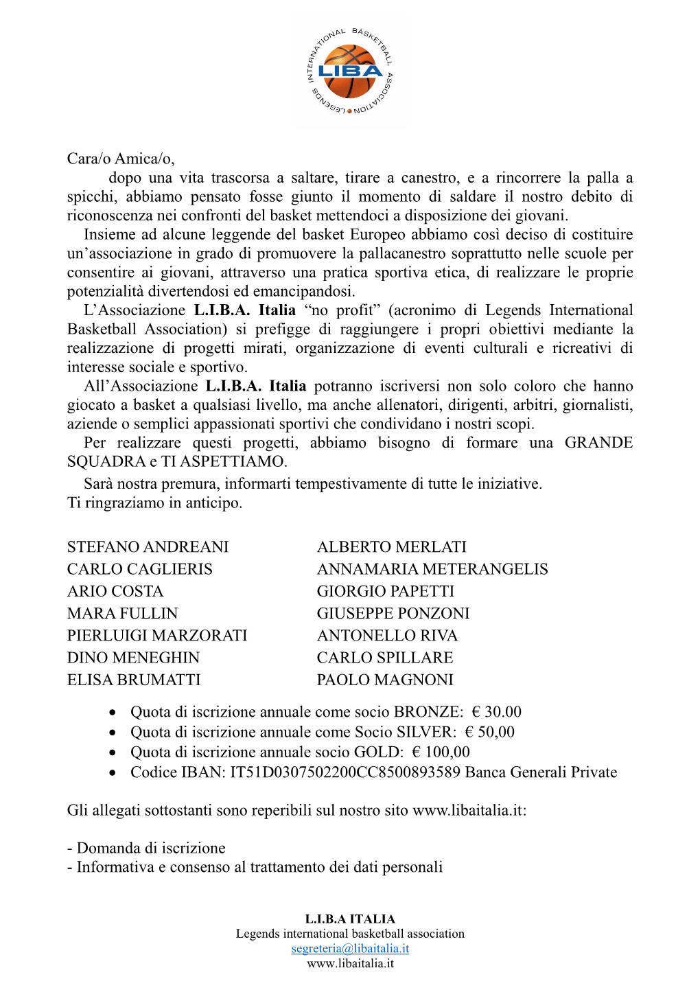 Cara/O Amica/O, Dopo Una Vita Trascorsa a Saltare, Tirare a Canestro