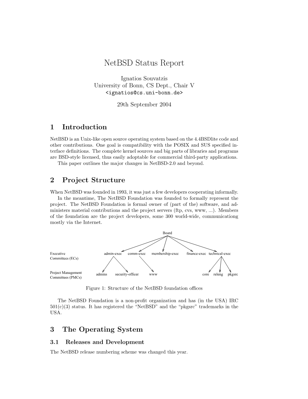 Netbsd Status Report