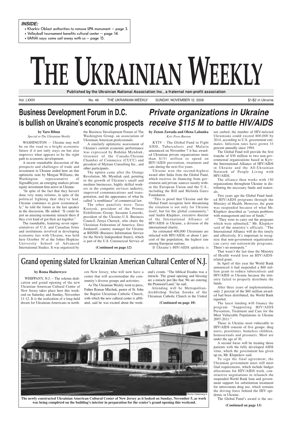 The Ukrainian Weekly 2006, No.46