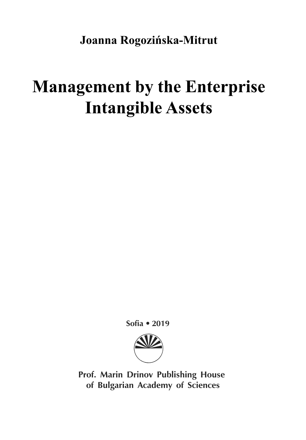 Management by the Enterprise Intangible Assets