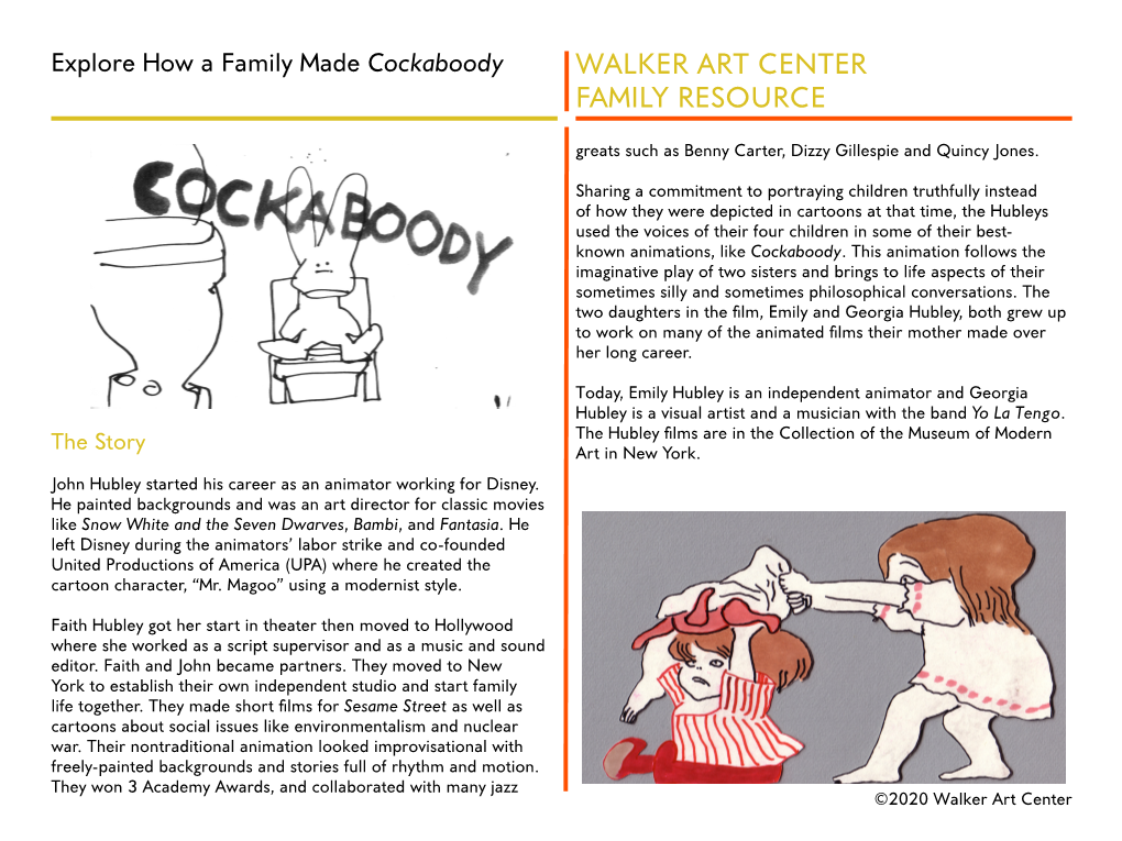 Cockaboody WALKER ART CENTER FAMILY RESOURCE