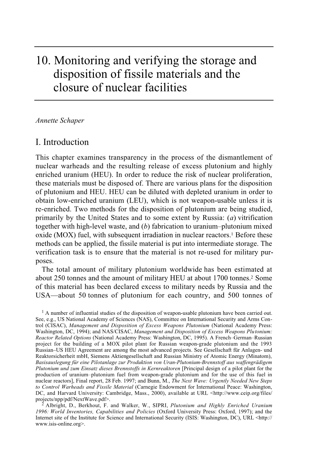 Transparency in Nuclear Warheads and Materials: The