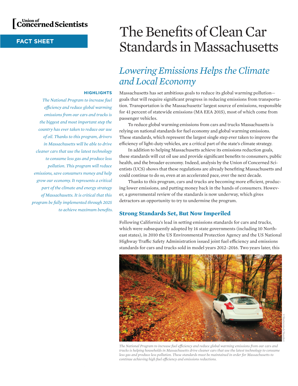 The Benefits of Clean Car Standards in Massachusetts